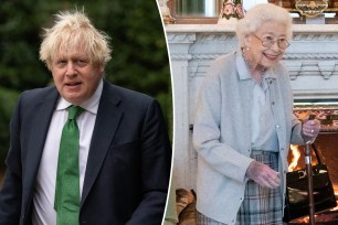 Boris Johnson split image with Queen Elizabeth.