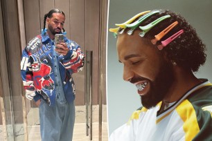 drake shares selfie with hair barrettes