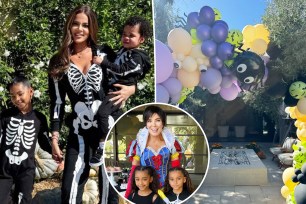 Khloé Kardashian split image with decor and mom Kris Jenner.