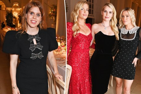 Pregnant Princess Beatrice dons bow-tied velvet LBD for night out with Princess Diana’s nieces