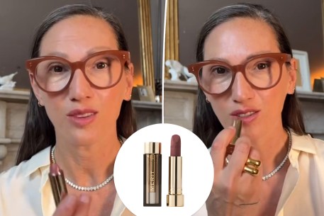 Jenna Lyons with an inset of lipstick