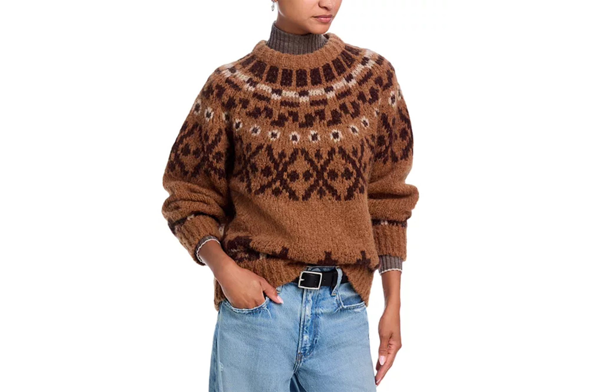 Frame Fair Isle Crewneck Sweater