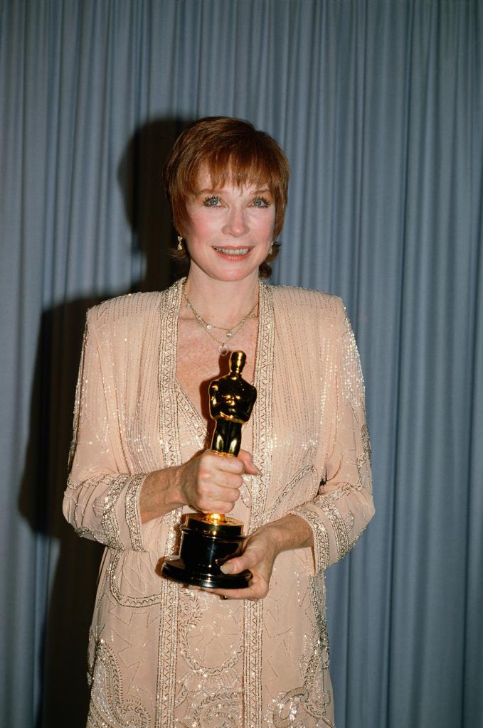 Shirley MacLaine and her Oscar.